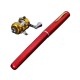 PFS-02 Mini Telescopic Portable Pocket Pen Shape Aluminum Alloy Fishing Rod Reel Line Combos