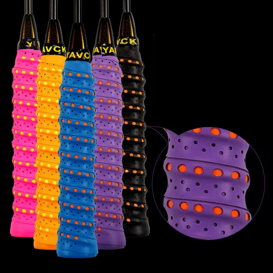 PU Absorb Sweat Stretchy 6 Colors Fishing Rod Band Tennis Grip Handle Sweatband Wrap
