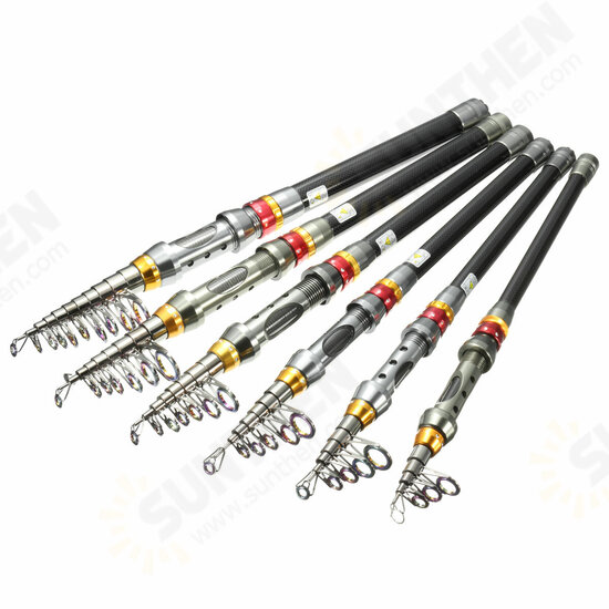 Strong Carbon Fiber Ultralight Telescopic Fishing Rod Outdoor Sea Spinning Fishing Pole-1.8M/2.1M/2.4M/2.7M/3.0M/3.6M