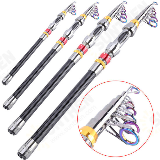 Strong Carbon Fiber Ultralight Telescopic Fishing Rod Outdoor Sea Spinning Fishing Pole-1.8M/2.1M/2.4M/2.7M/3.0M/3.6M