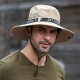 Summer Hats UPF50+ UV-proof Breathable Bucket Hat Large Wide Brim Hiking Outdoor Fishing Beach Hats Cowboy New Summer Caps Sun Hats For Men