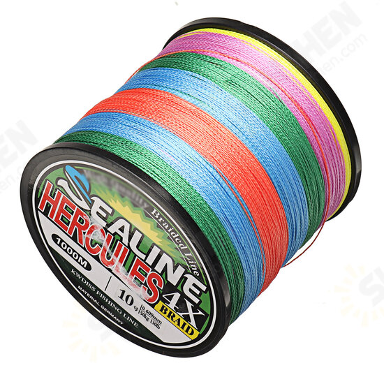 Super Strong Braided Fishing Line 1000m 4 Strands PE Braid 10/15/30/55/80/130lbs Fishing Tackle