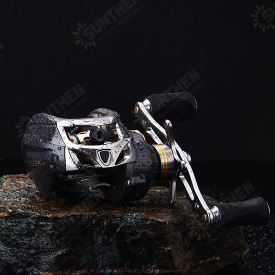 TAI-A113 :1 18+1BB Carbon Fiber Baitcasting Fishing Reel 8KG Drag Left / Right Hand Fishing Wheel