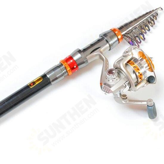 TSR-01 Telescopic Fishing Rod Carbon Spinning Sea Fishing Pole Hand Fishing Tackle Sea Rod