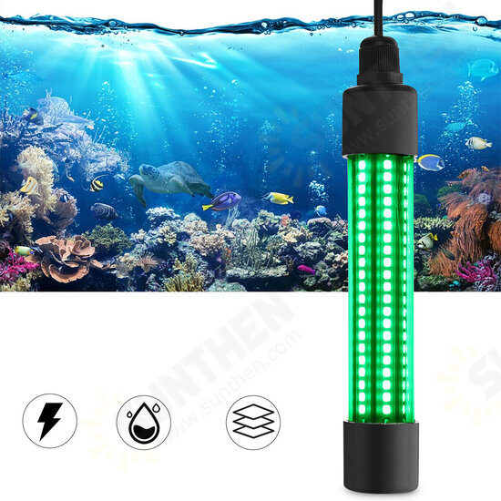 Ultra Bright 12V Green Underwater LED Fishing Light 360° Light View Fishing Lamp