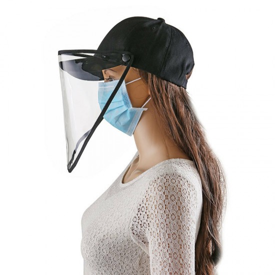 Unisex Anti-fog Dust-proof Sunshade Splash-proof Protective Mask Removable Fisherman Hat