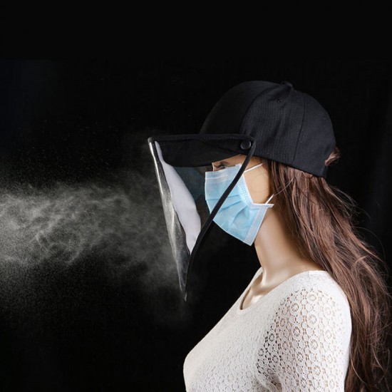 Unisex Anti-fog Dust-proof Sunshade Splash-proof Protective Mask Removable Fisherman Hat
