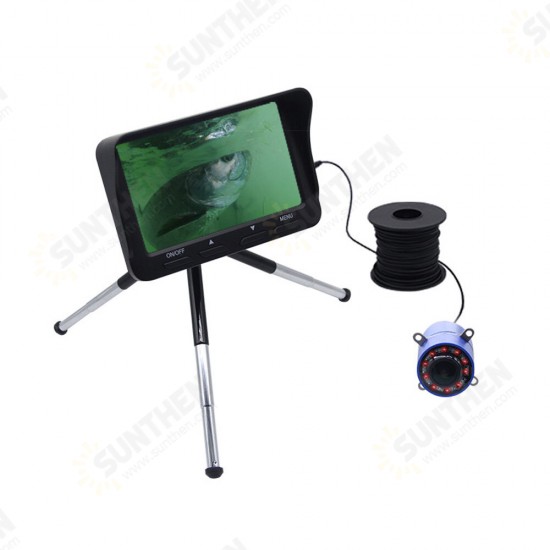 Visual High-definition Fishing Finder 5-inch Screen Underwater Camera Waterproof 10 Fill Light Fish Detector for Ice/Sea