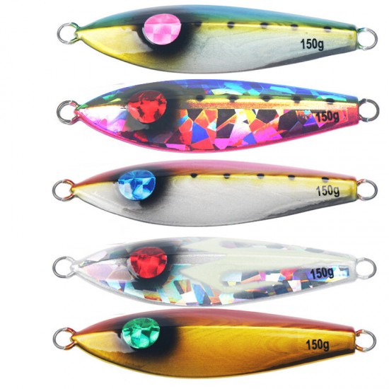 1PC 9cm 150g Luminous Fishing Hard Iron Bait With Laser Coating Strong Fishing Lure