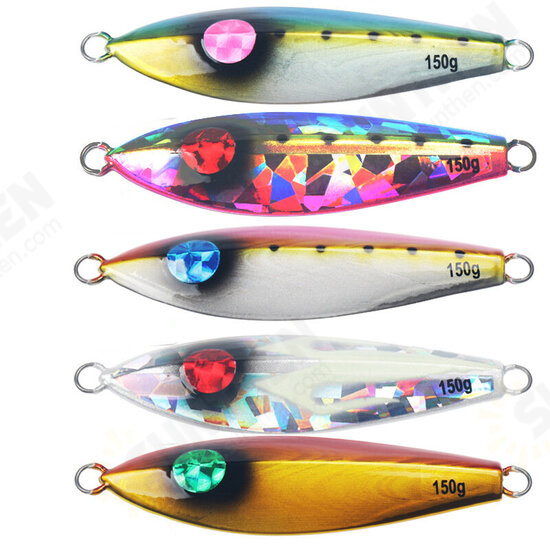 1PC 9cm 150g Luminous Fishing Hard Iron Bait With Laser Coating Strong Fishing Lure