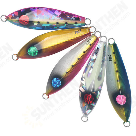 1PC 9cm 150g Luminous Fishing Hard Iron Bait With Laser Coating Strong Fishing Lure