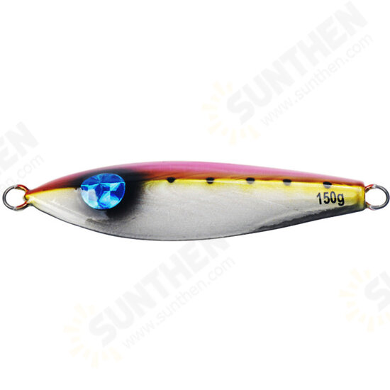 1PC 9cm 150g Luminous Fishing Hard Iron Bait With Laser Coating Strong Fishing Lure