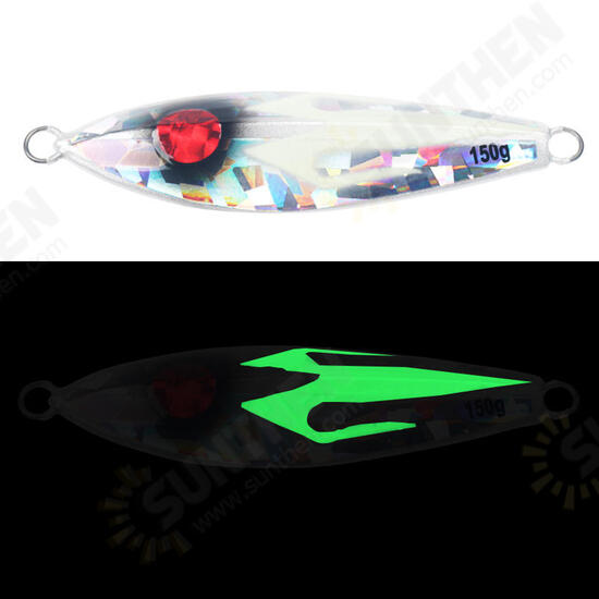 1PC 9cm 150g Luminous Fishing Hard Iron Bait With Laser Coating Strong Fishing Lure