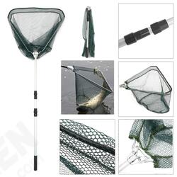 135cm Length 37x33cm Mesh Portable 3 Section Foldable Telescopic Fishing Landing Net Extending Rod Folding Handle 135cm Length 37x33cm Mesh Portable 3 Section Foldable Telescopic Fishing Landing Net Extending Rod Folding Handle