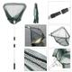 135cm Length 37x33cm Mesh Portable 3 Section Foldable Telescopic Fishing Landing Net Extending Rod Folding Handle