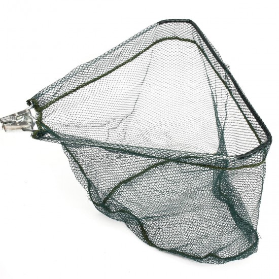 135cm Length 37x33cm Mesh Portable 3 Section Foldable Telescopic Fishing Landing Net Extending Rod Folding Handle