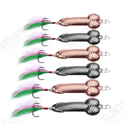 1pc 7g 15g 28g 36g DD Metal Spinner Spoon Lure Fishing Lure with Feather Hook Sea Fishing