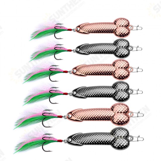 1pc 7g 15g 28g 36g DD Metal Spinner Spoon Lure Fishing Lure with Feather Hook Sea Fishing