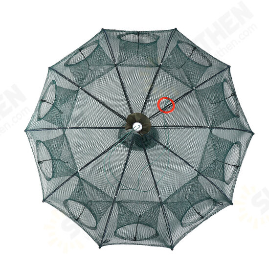 4/6/8/10/12/16/20 Hole Automatic Fishing Trap Folding Nylon Fishing Net For Fish Eel Crab Shrimp Trap 4/6/8/10/12/16/20 Hole Automatic Fishing Trap Folding Nylon Fishing Net For Fish Eel Crab Shrimp Trap