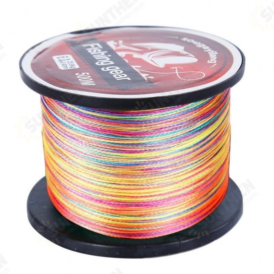 Multicolor 547 Yards 500M 12-72LB 4 Strands PE Braided Fishing Line Wire Outdoor Sea Fishing Tackle Multicolor 547 Yards 500M 12-72LB 4 Strands PE Braided Fishing Line Wire Outdoor Sea Fishing Tackle