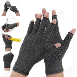 1 Pair Anti Arthritis Gloves Ease Pain Relief Compression Gloves Hand Support Outdoor Fitness Half Finger Gloves 1 Pair Anti Arthritis Gloves Ease Pain Relief Compression Gloves Hand Support Outdoor Fitness Half Finger Gloves