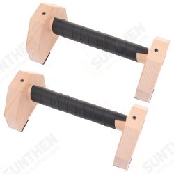 1 Pair Wood Push-up Bars Calisthenics Gymnastics Parallettes Handstand Fitness Sport