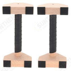 1 Pair Wood Push-up Bars Calisthenics Gymnastics Parallettes Handstand Fitness Sport