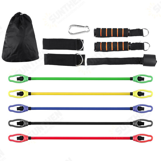 11 Pcs Fitness Resistance Bands Set Pilates Pull Rope Exercises Elastic Band