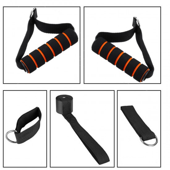 11 Pcs Fitness Resistance Bands with Door Anchor Legs Ankle Straps Carry Bag for Resistance Training Physical Therapy Home Gym