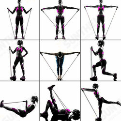 11PCS Resistance Bands Set Home Fitness Exercise Straps Gym Training Strength Pull Tubes 11PCS Resistance Bands Set Home Fitness Exercise Straps Gym Training Strength Pull Tubes