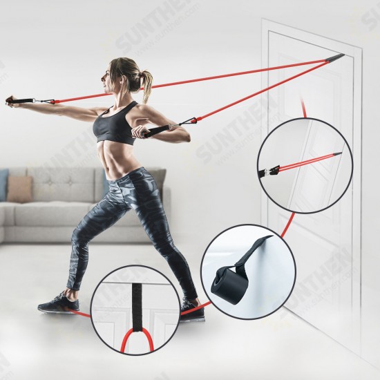 13 Pcs Resistance Bands Set 10/15/20/25/30lb Natural Latex Exercise Bands with Handles Door Anchor Legs Ankle Straps Fitness Yoga Home 13 Pcs Resistance Bands Set 10/15/20/25/30lb Natural Latex Exercise Bands with Handles Door Anchor Legs Ankle Straps Fitness Yoga Home