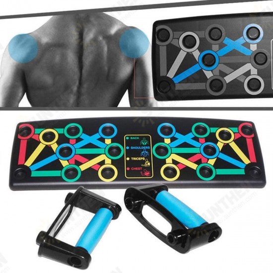 14 In 1 Foldable Push Up Stand Board Home Gym Push-up Chest Muscle Training Fitness Equipment