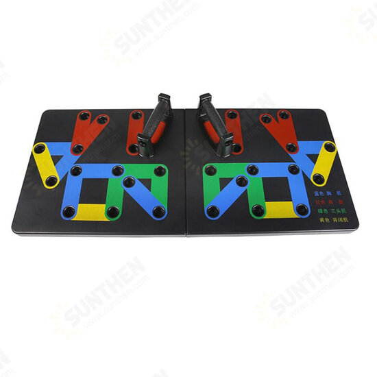 14 In 1 Multi Function Folding Push Up Board Home Gym Muscle Training Fitness Exercise Tools