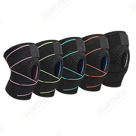 1PC Silicone Shock Absorber Spring Knee Support Fitness Protective Gear Breathable Knee Pad