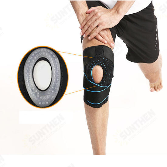 1PC Silicone Shock Absorber Spring Knee Support Fitness Protective Gear Breathable Knee Pad