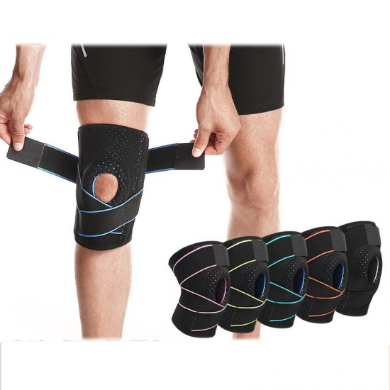 1PC Silicone Shock Absorber Spring Knee Support Fitness Protective Gear Breathable Knee Pad