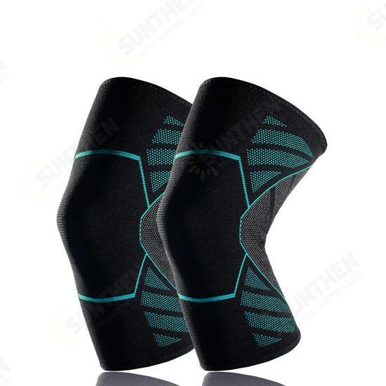 1PC AB031 Elastic Kneepad Breathable Knitting Sports Baskbetball Running Knee Pad Support Fitness Protective Gear