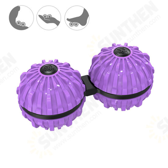 2 Pcs Siamese Massage Balls 35.6mm ABS Yoga Palm Rotation Decompression Tool for Deep Tissue Massage