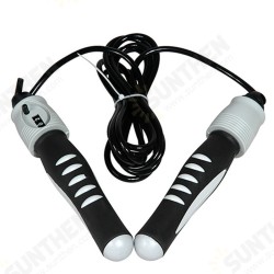 2.8M 12P Rubber Handle Professional Jumping Rope w/ Counter Home Fast Speed Sport Adjustable Cardio Exercise Rope Skipping