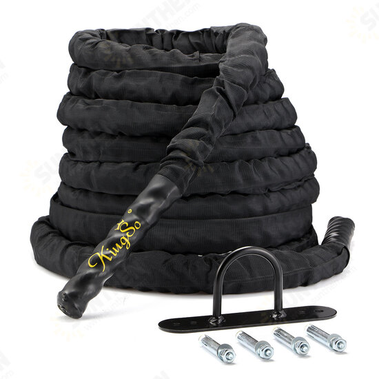 30ft 1.5in Battle Rope Workout Strength Training Undulation Rope Exercise Tools Home Gym Fitness Equipment 30ft 1.5in Battle Rope Workout Strength Training Undulation Rope Exercise Tools Home Gym Fitness Equipment