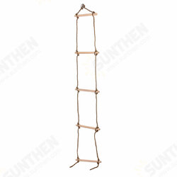 5 Rungs Wooden Climbing Rope Ladder Swing for Kids 5 Rungs Wooden Climbing Rope Ladder Swing for Kids