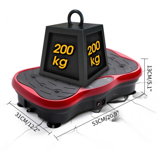 500W 180 Speed Levels Exercise Bench Adjustable Body Vibration Machine Slim Muscle Trainer Max Load 200kg