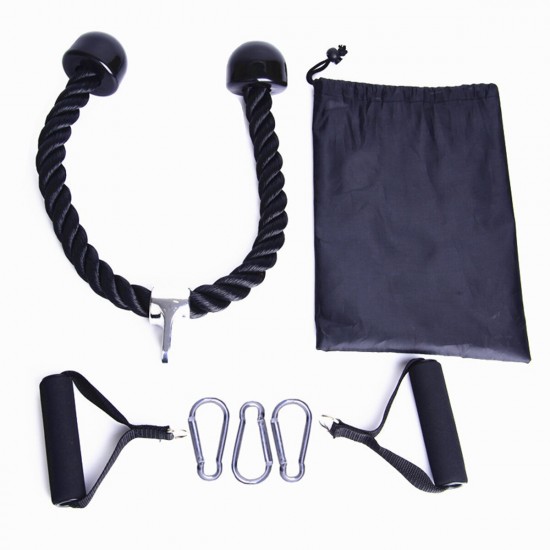 7PCS/SET Tricep Bicep Pull Rope Cable Muscle Strength Training Attachment Home Gym Exercise