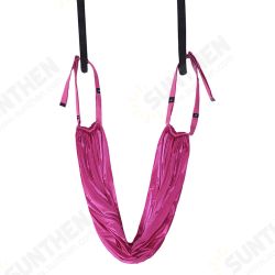 Aerial Yoga Fitness Hammock Door Swing Trapeze Elastic Stretch Strap Workout Sling