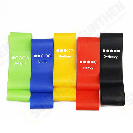 5PCS/Set Elastic Resistance Band Rubber Loop for Yoga Pilates Stretching Home Fitness Training Equipment