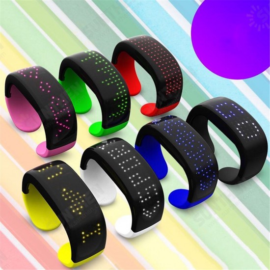 Cheering Colorful Display Dynamic LED Luminous Bracelet Night Running Concert Party Props Bracelet Cheering Colorful Display Dynamic LED Luminous Bracelet Night Running Concert Party Props Bracelet
