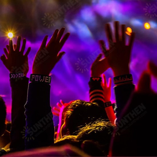 Cheering Colorful Display Dynamic LED Luminous Bracelet Night Running Concert Party Props Bracelet Cheering Colorful Display Dynamic LED Luminous Bracelet Night Running Concert Party Props Bracelet