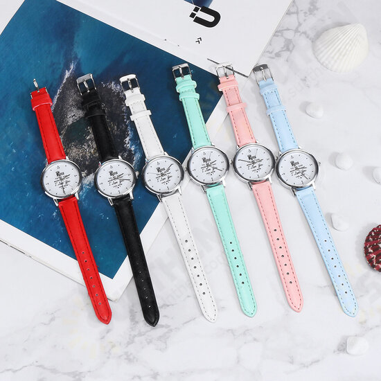 Fashion Queen King Watches To Daughter Son Love Mom Children's Trendy Watch Casual Belt Student Quartz Watch