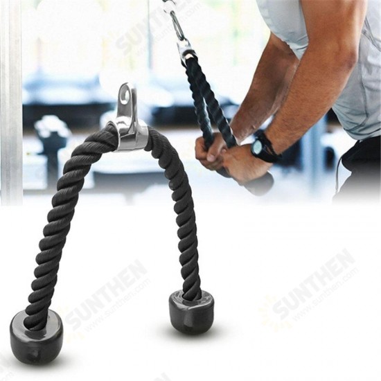 Heavy Duty Tricep Ropes DIY Pulley Down Rope Lifting Arm Biceps Triceps Hand Strength Fitness Equipment