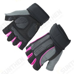 1 Pair Anti-slip Half Fingers Gloves Outdoor Riding Fitness Sports Exercise Training Gym Gloves 1 Pair Anti-slip Half Fingers Gloves Outdoor Riding Fitness Sports Exercise Training Gym Gloves